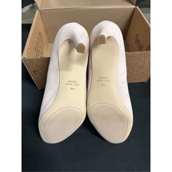 Cole Haan Hann Gabbie Blush Tan Suede 80mm Pump Heels 9.5 - Picture 5 of 6